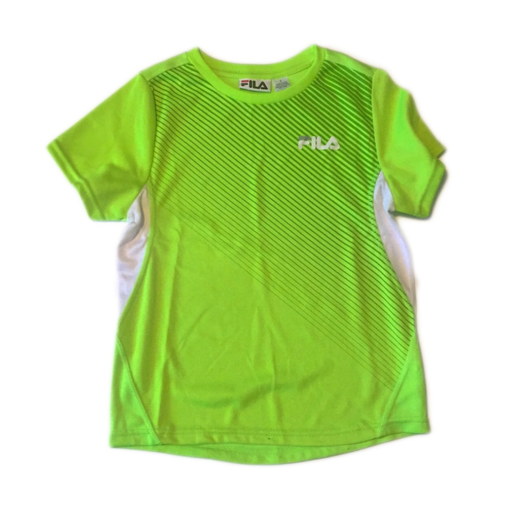 FILA Lime Striped Short Sleeve Tshirt